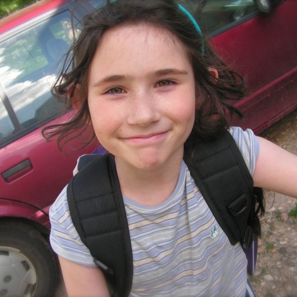 Happy Kid with Backpack